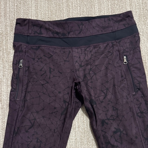 Lululemon Inspire Tight Full-On Luxtreme Mesh Star Crushed Black Cherry Size 8 - Picture 2 of 11